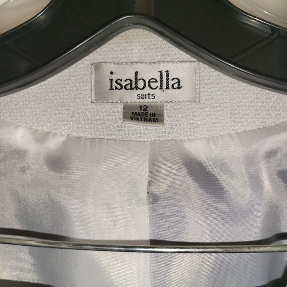 New Isabella Women’s Ivory 100% Polyester 2 Piece Skirt Suit Size 12W Ret. $180. - Picture 3 of 5